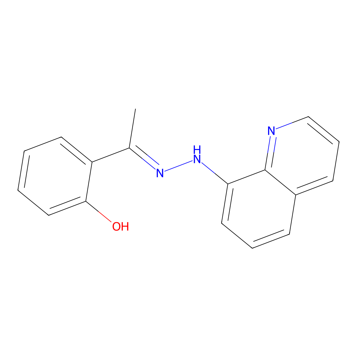 1-(2-hydroxyphenyl)-1-ethanone N-(8-quinolinyl)hydrazone molecular structure, CAS 1429221-05-5