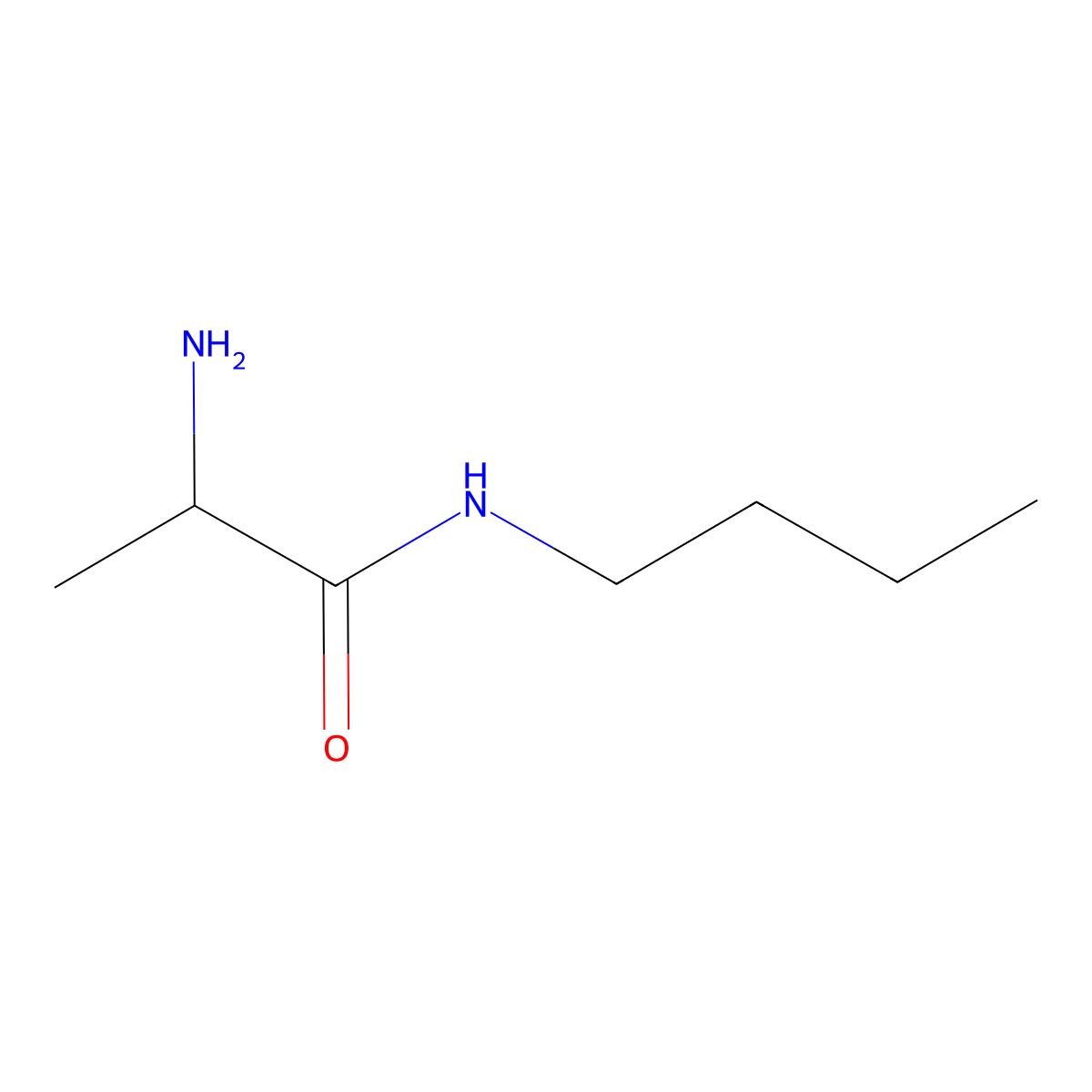 2-amino-N-butylpropanamide molecular structure, CAS 142923-47-5
