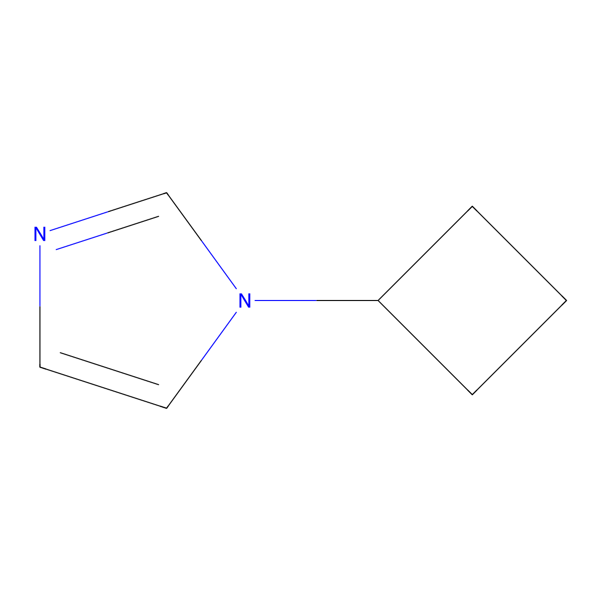 1-cyclobutyl-1H-imidazole molecular structure, CAS 1429230-58-9