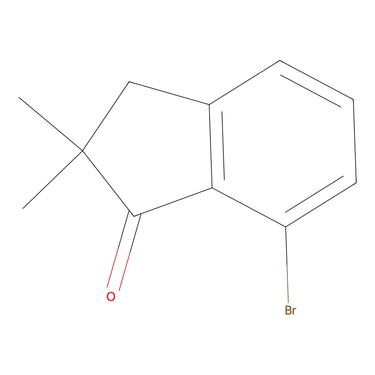 7-Bromo-2,2-dimethyl-2,3-dihydro-1H-inden-1-one molecular structure, CAS 1429232-99-4