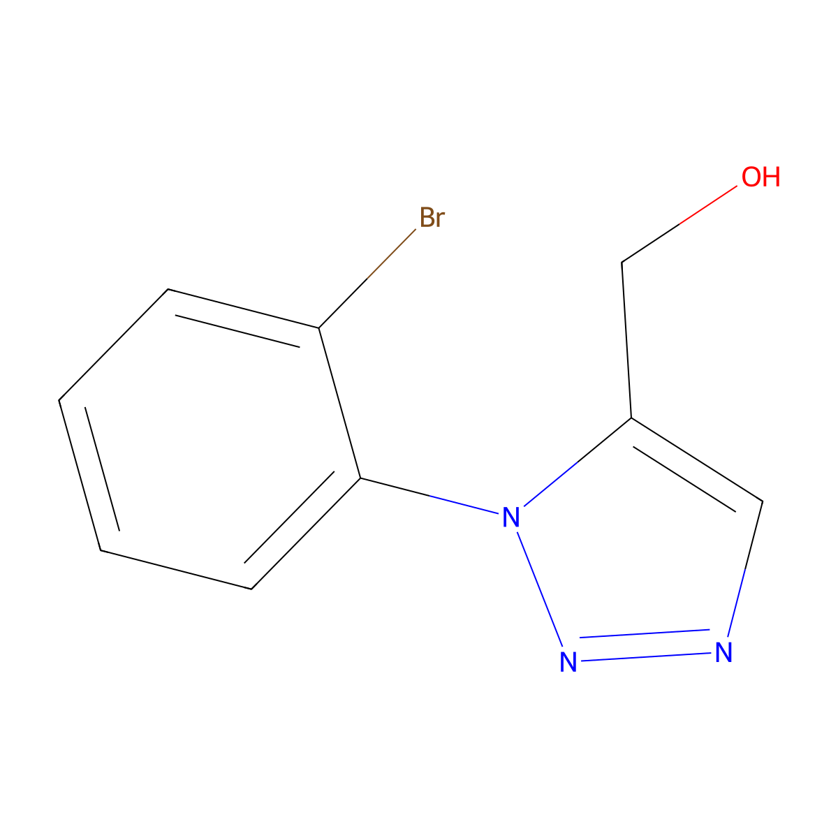 (1-(2-Bromophenyl)-1H-1,2,3-triazol-5-yl)methanol molecular structure, CAS 1429238-49-2
