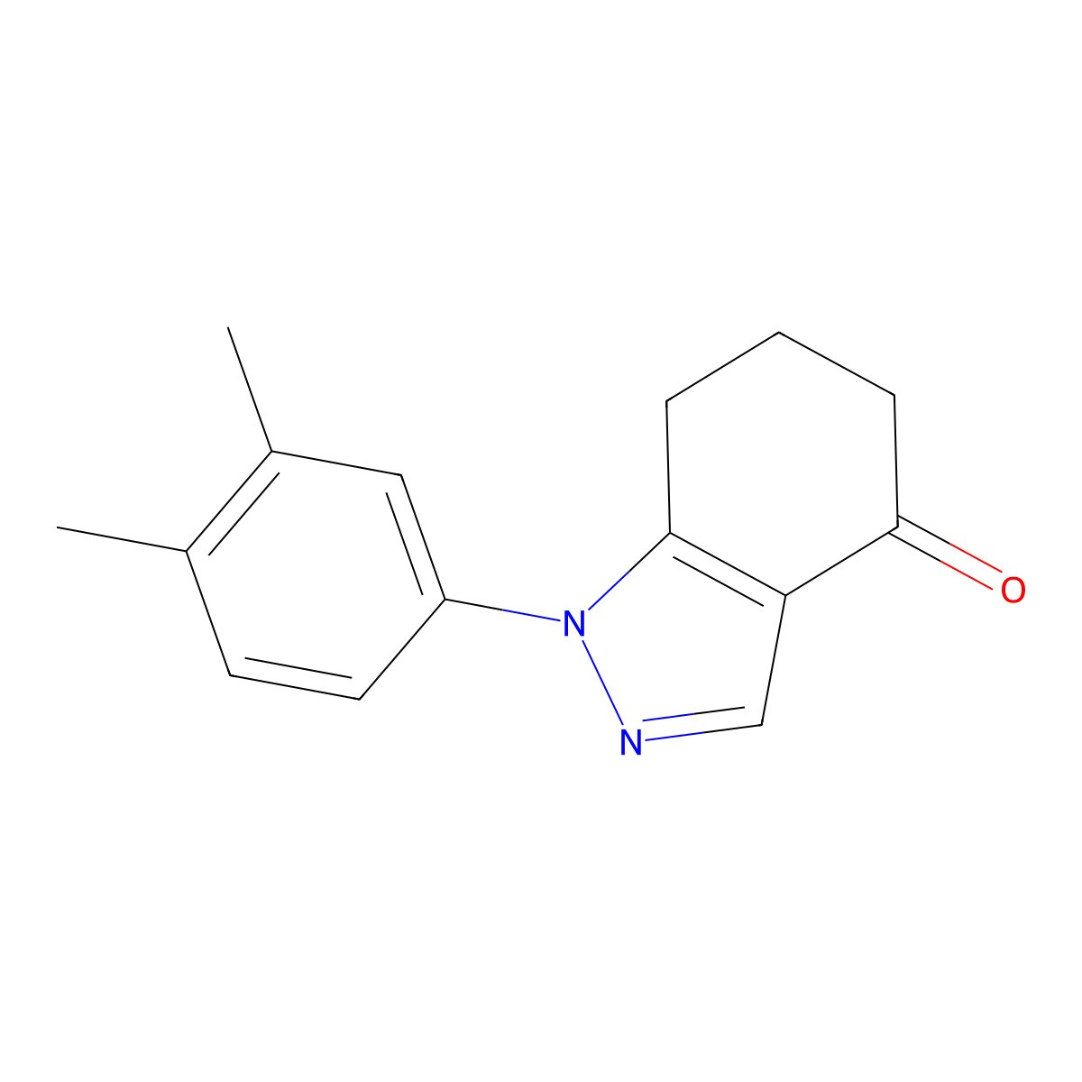 1-(3,4-dimethylphenyl)-4,5,6,7-tetrahydro-1H-indazol-4-one molecular structure, CAS 1429242-16-9