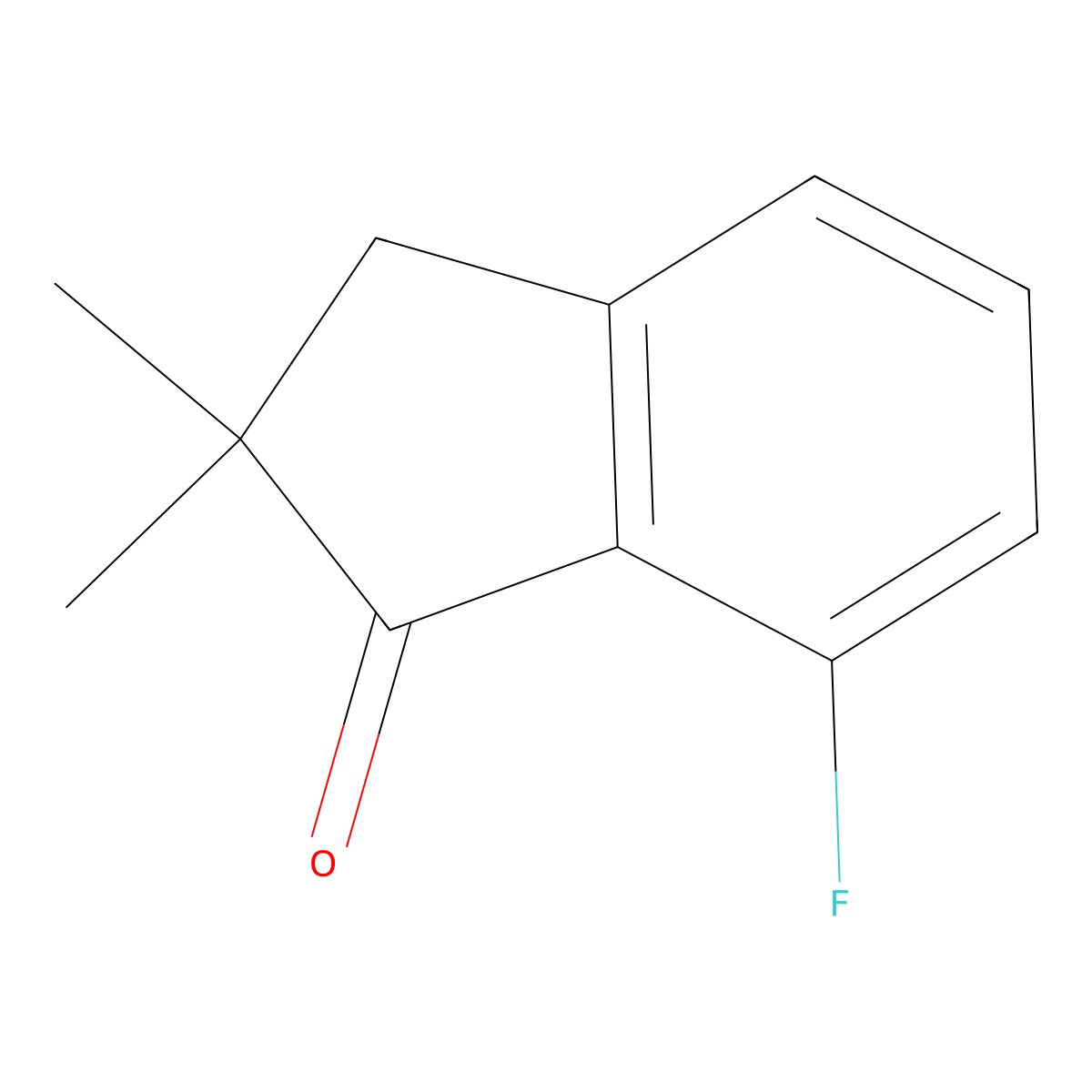 7-Fluoro-2,2-dimethyl-2,3-dihydro-1H-inden-1-one molecular structure, CAS 1429247-57-3