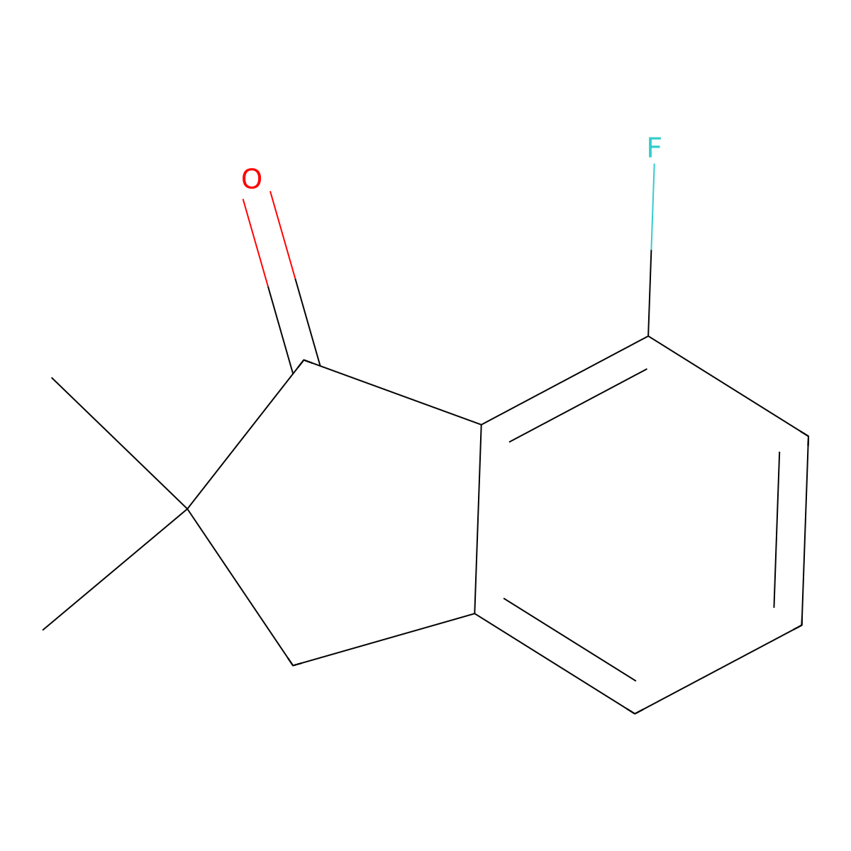 7-Fluoro-2,2-dimethyl-2,3-dihydro-1H-inden-1-one molecular structure, CAS 1429247-57-3