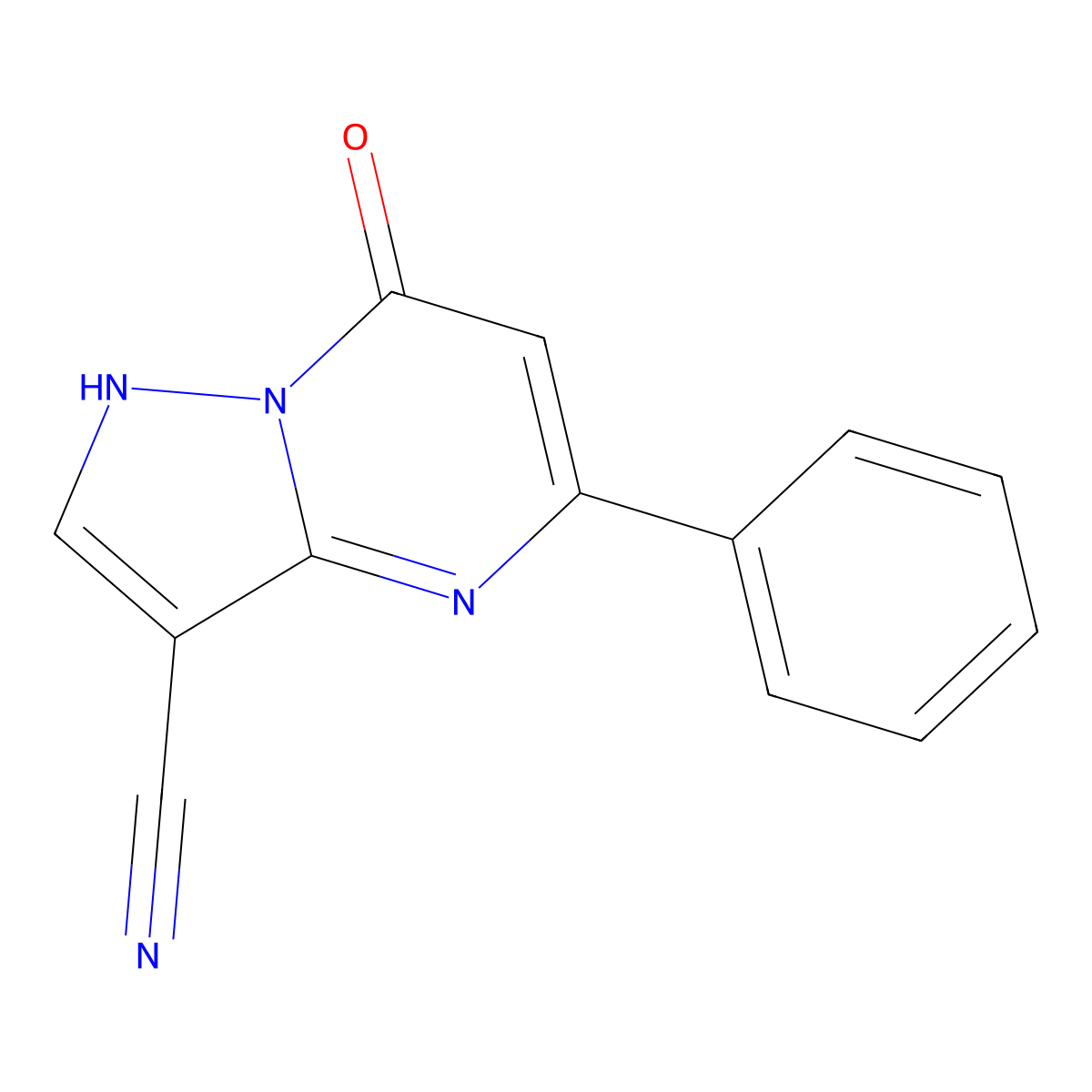 7-Hydroxy-5-phenylpyrazolo[1,5-a]pyrimidine-3-carbonitrile molecular structure, CAS 1429250-98-5