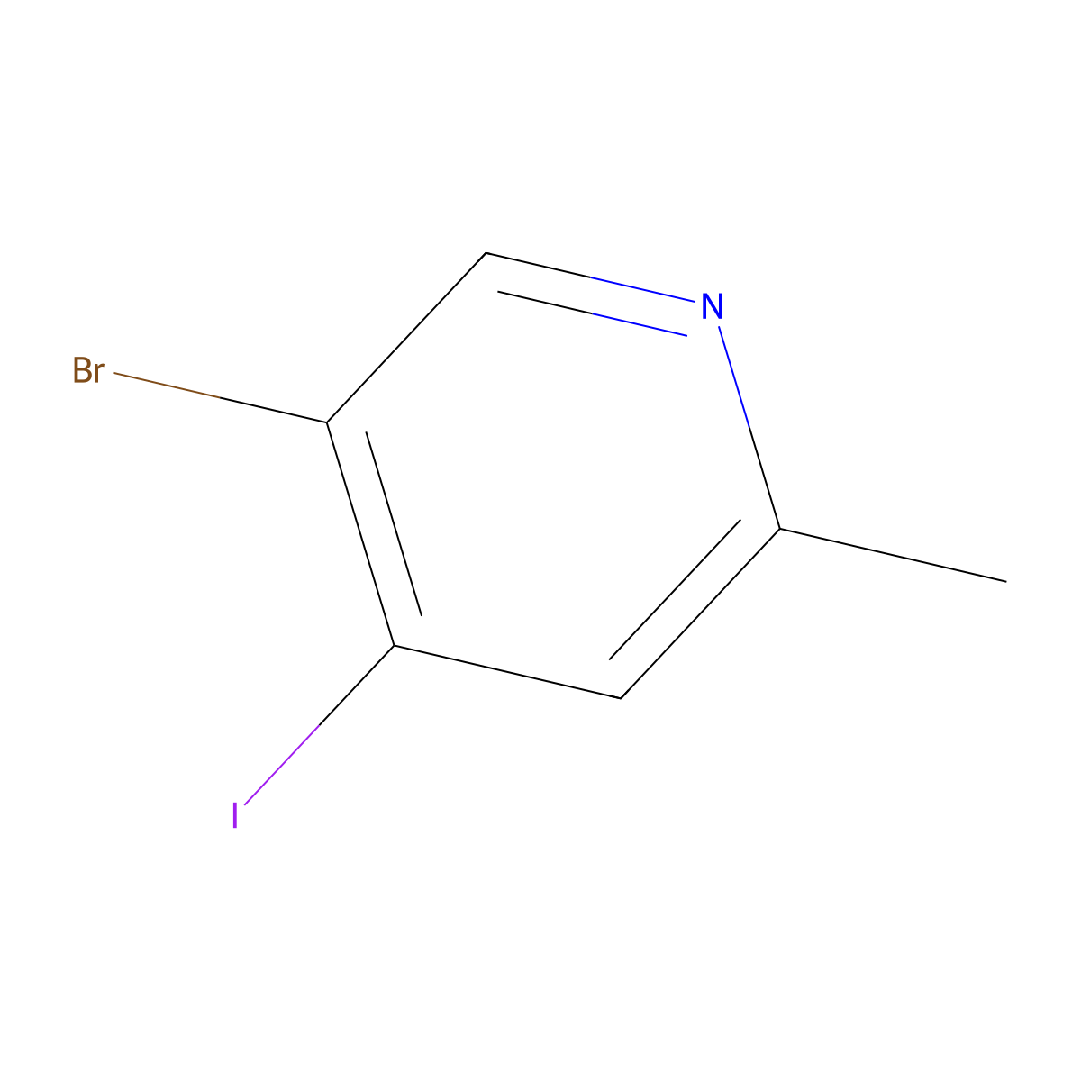 5-Bromo-4-iodo-2-methylpyridine molecular structure, CAS 1429251-40-0