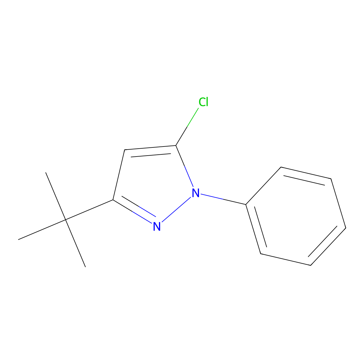 3-tert-butyl-5-chloro-1-phenyl-1H-pyrazole molecular structure, CAS 1429253-03-1