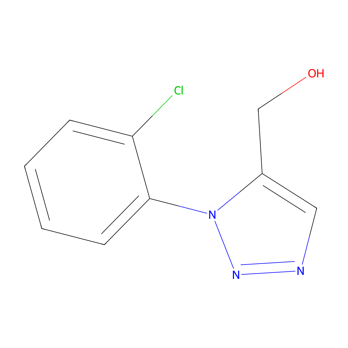 [1-(2-chlorophenyl)-1H-1,2,3-triazol-5-yl]methanol molecular structure, CAS 1429254-44-3