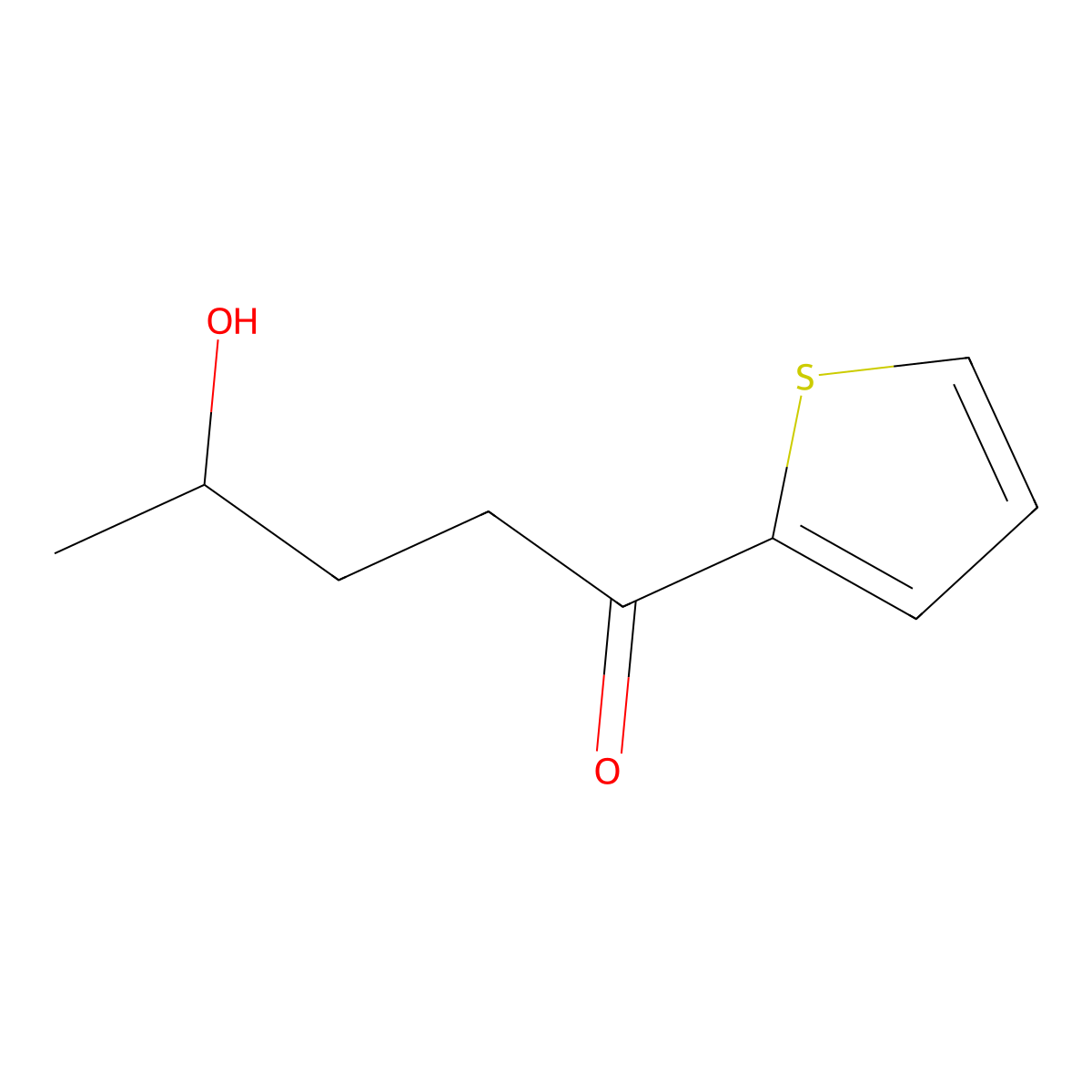 4-Hydroxy-1-(2-thienyl)-1-pentanone molecular structure, CAS 142930-51-6