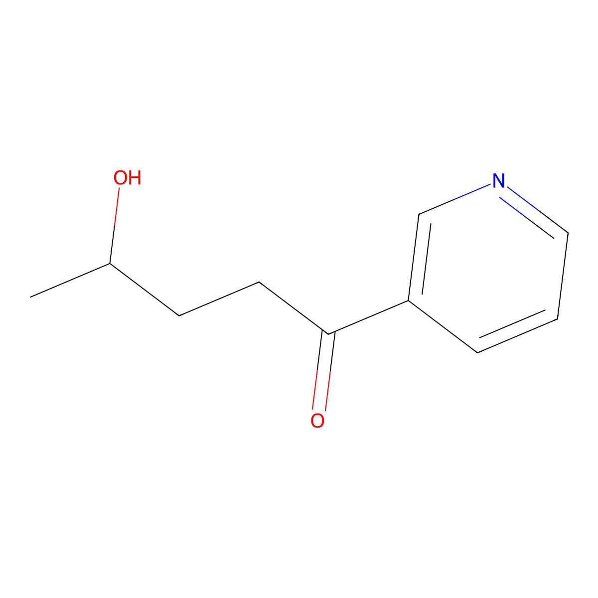 4-Hydroxy-1-(3-pyridyl)-1-pentanone molecular structure, CAS 142930-52-7