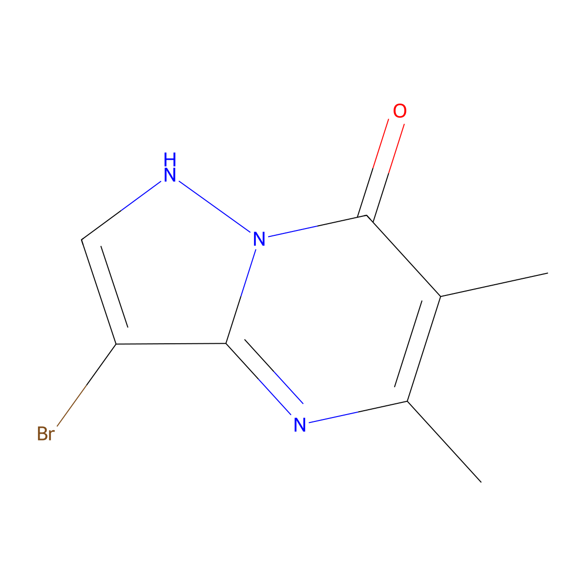 3-Bromo-5,6-dimethylpyrazolo[1,5-a]pyrimidin-7(4H)-one molecular structure, CAS 1429309-27-2