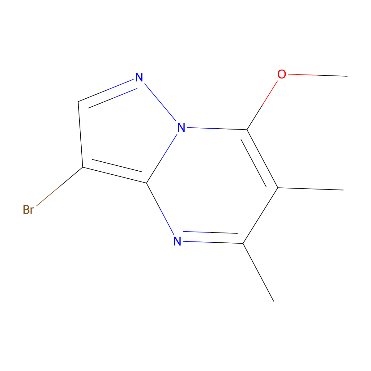 3-Bromo-7-methoxy-5,6-dimethylpyrazolo[1,5-a]pyrimidine molecular structure, CAS 1429309-31-8