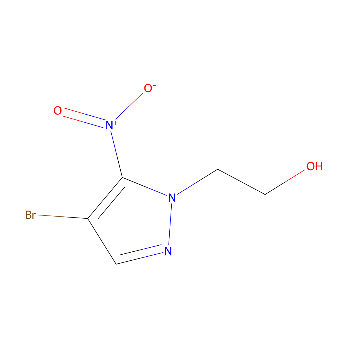 2-(4-Bromo-5-nitro-1H-pyrazol-1-yl)ethanol molecular structure, CAS 1429309-32-9