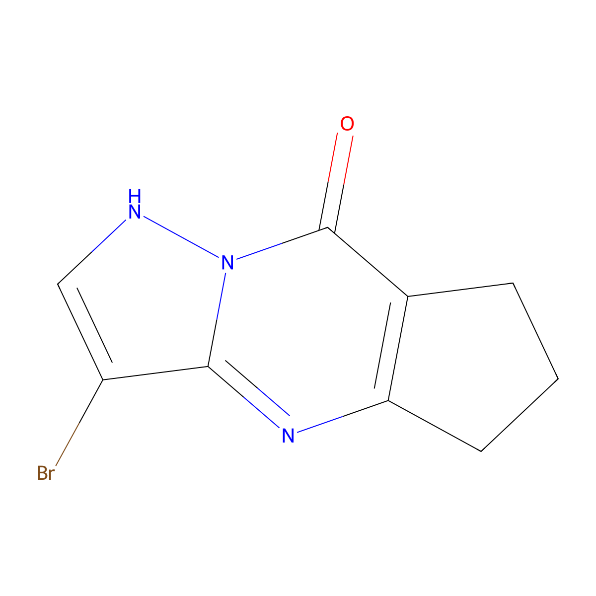3-Bromo-6,7-dihydro-4H-cyclopenta[d]pyrazolo[1,5-a]pyrimidin-8(5H)-one molecular structure, CAS 1429309-35-2