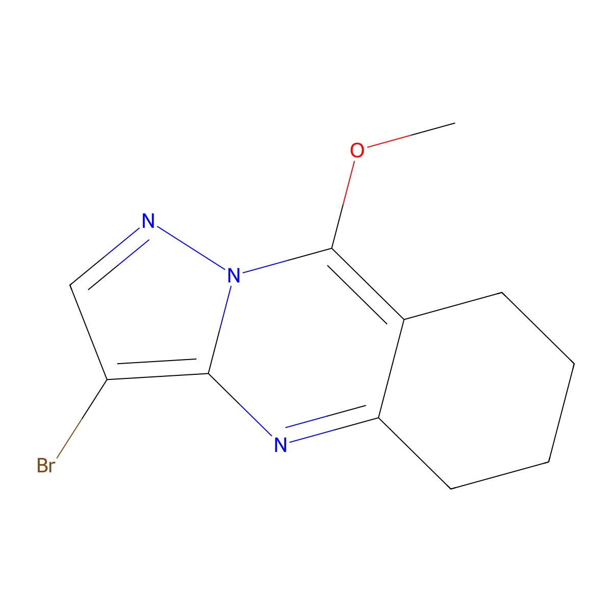 3-Bromo-9-methoxy-5,6,7,8-tetrahydropyrazolo[5,1-b]quinazoline molecular structure, CAS 1429309-36-3