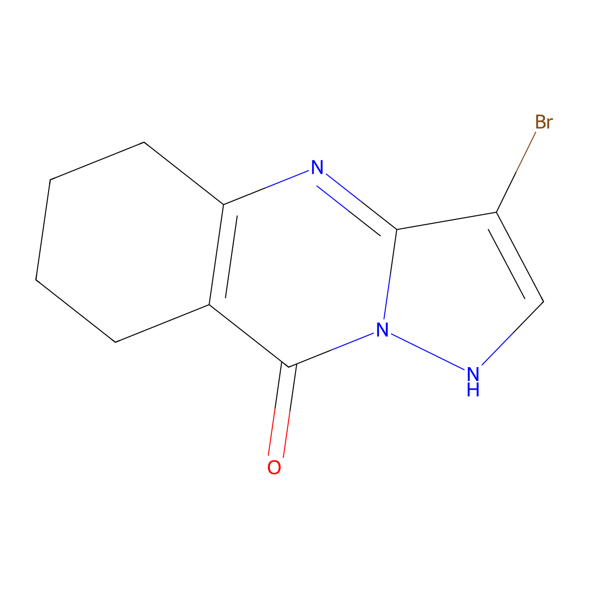3-Bromo-5,6,7,8-tetrahydropyrazolo[5,1-b]quinazolin-9(4H)-one molecular structure, CAS 1429309-42-1