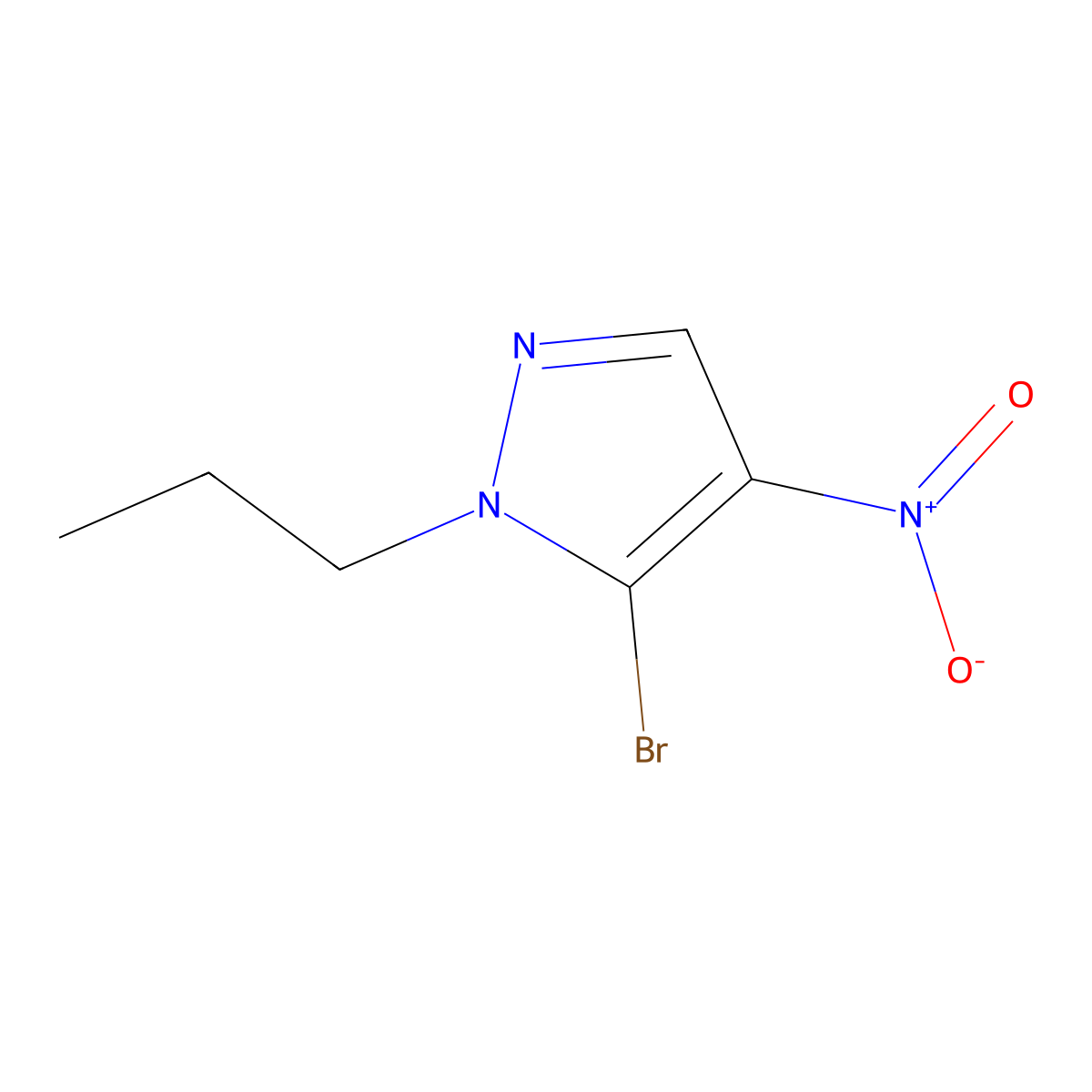 5-Bromo-4-nitro-1-propyl-1H-pyrazole molecular structure, CAS 1429309-51-2
