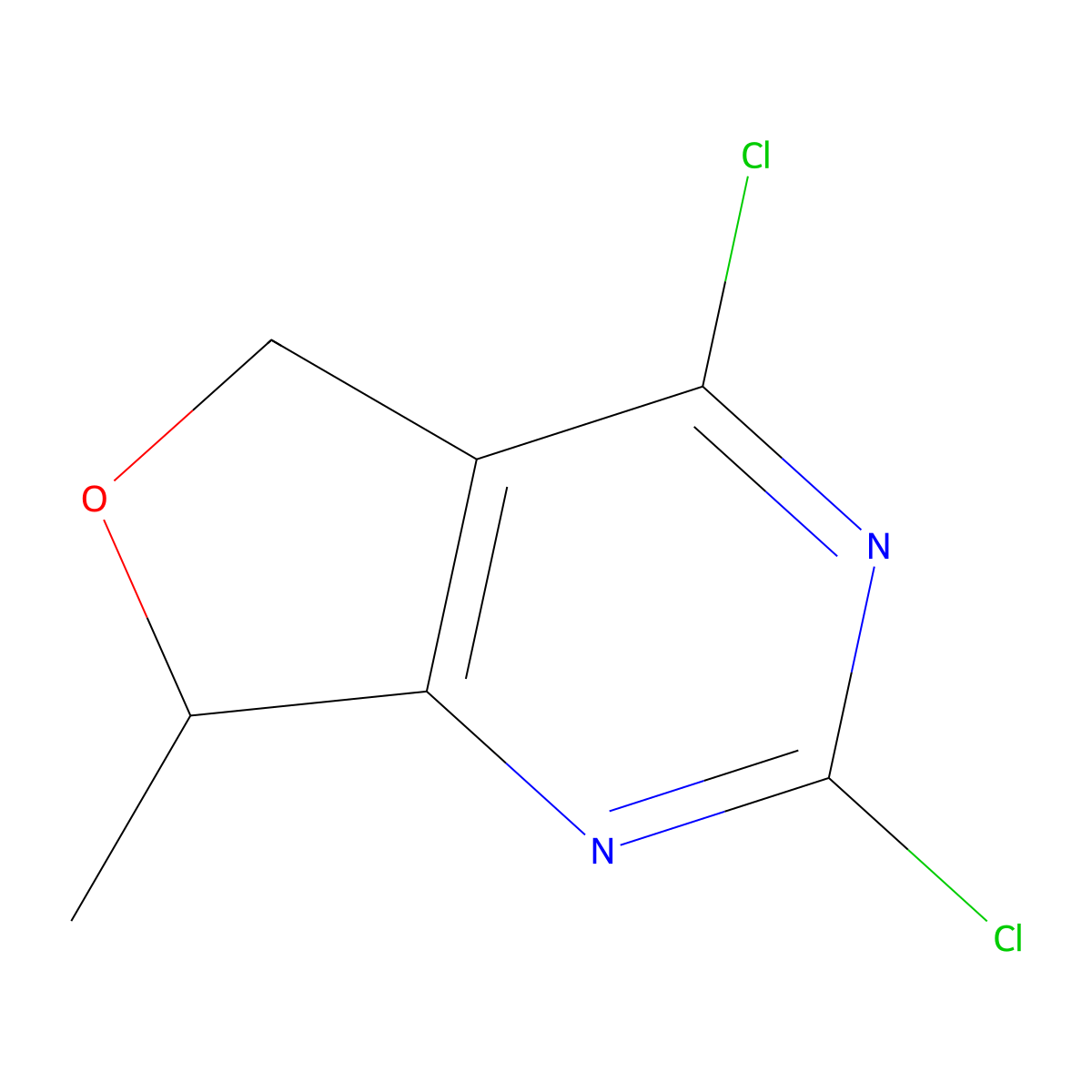 2,4-Dichloro-7-methyl-5,7-dihydrofuro[3,4-d]pyrimidine molecular structure, CAS 1429309-52-3