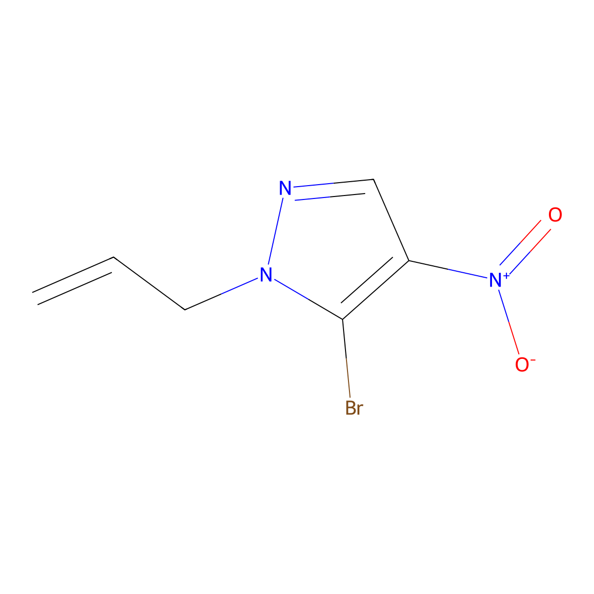 1-Allyl-5-bromo-4-nitro-1H-pyrazole molecular structure, CAS 1429309-53-4