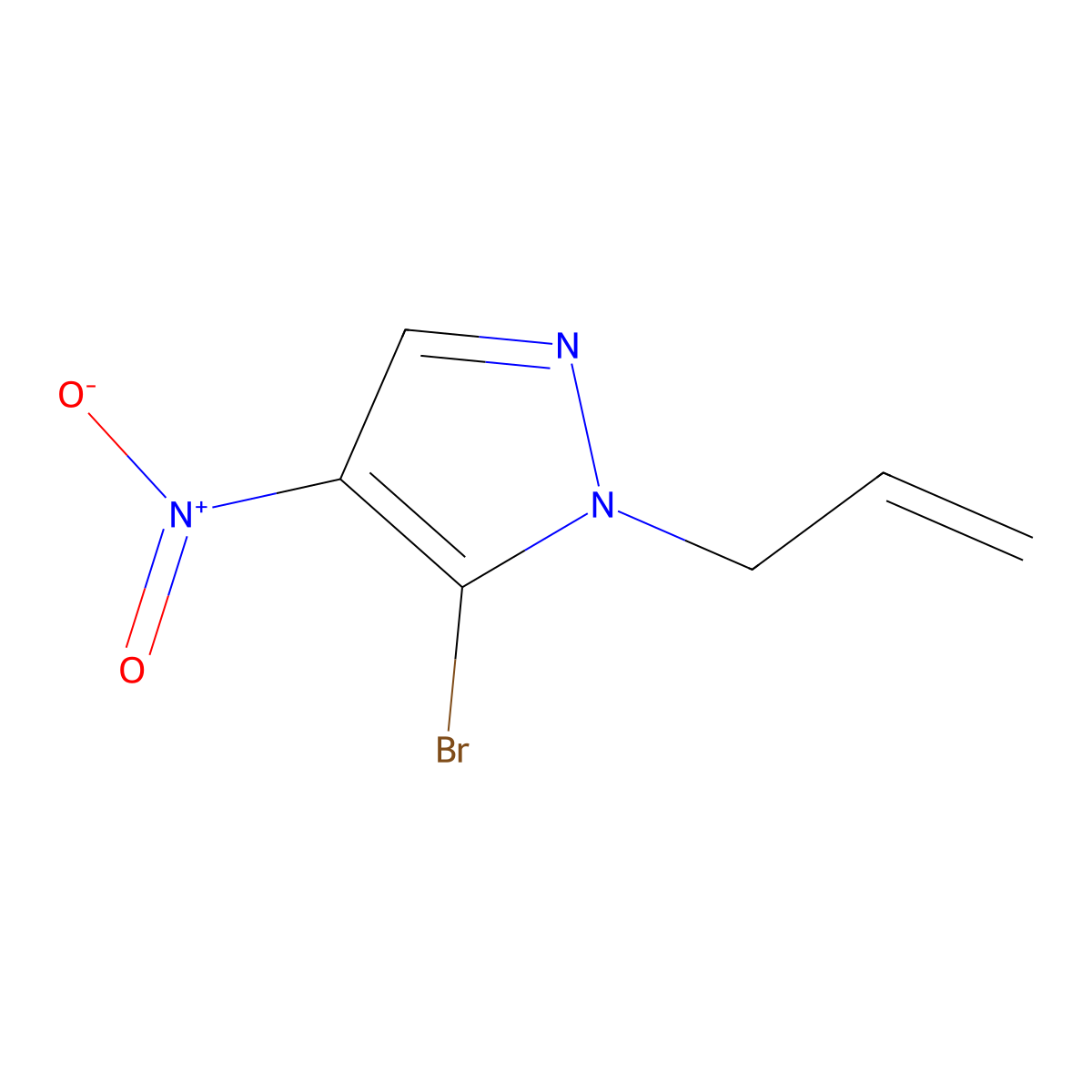 1-Allyl-5-bromo-4-nitro-1H-pyrazole molecular structure, CAS 1429309-53-4
