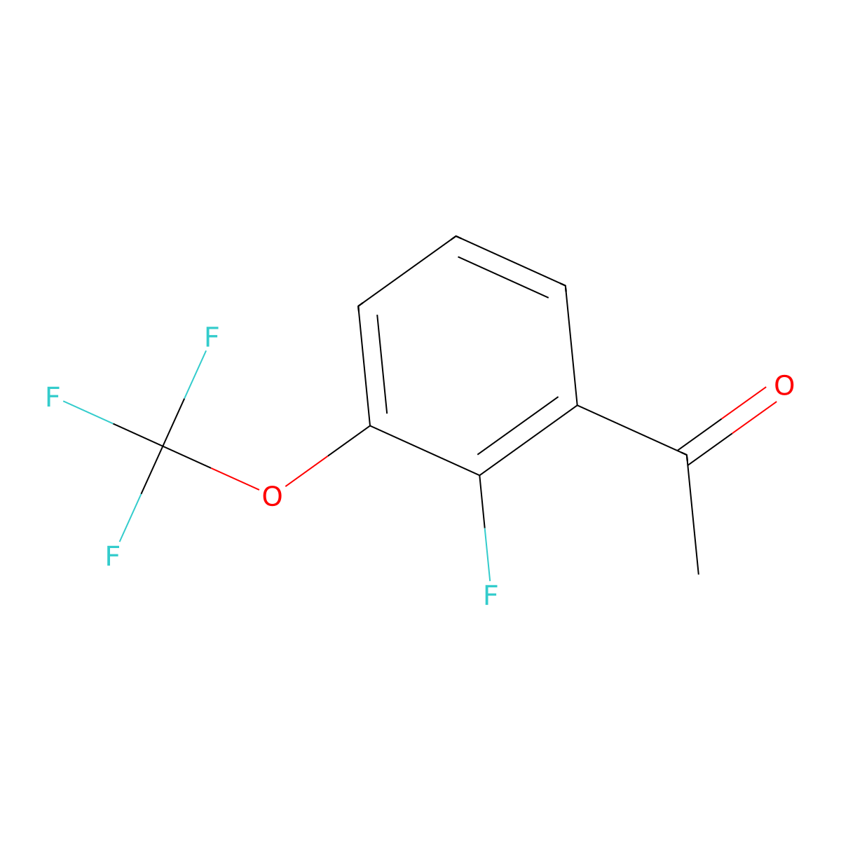 2'-Fluoro-3'-(trifluoromethoxy)acetophenone molecular structure, CAS 1429321-84-5