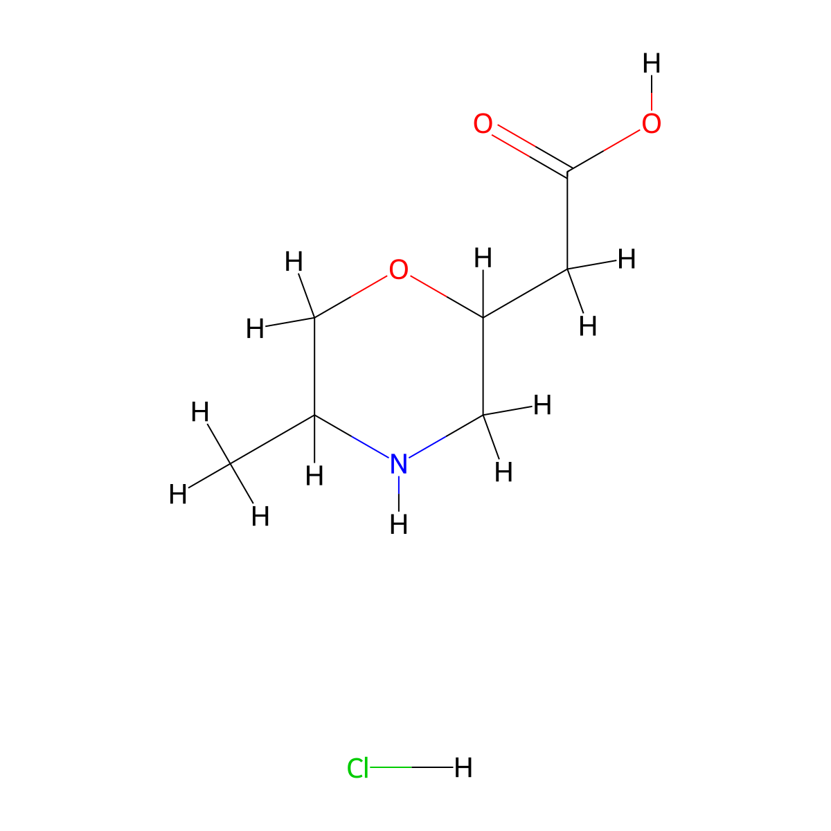 2-(5-Methylmorpholin-2-yl)acetic acid hydrochloride molecular structure, CAS 1429322-64-4