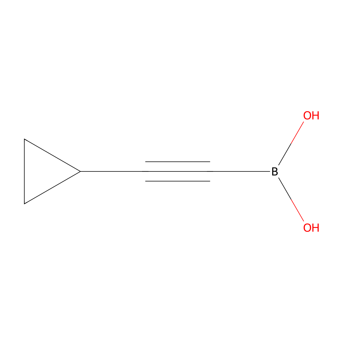 (2-Cyclopropylethynyl)boronic acid molecular structure, CAS 1429333-01-6