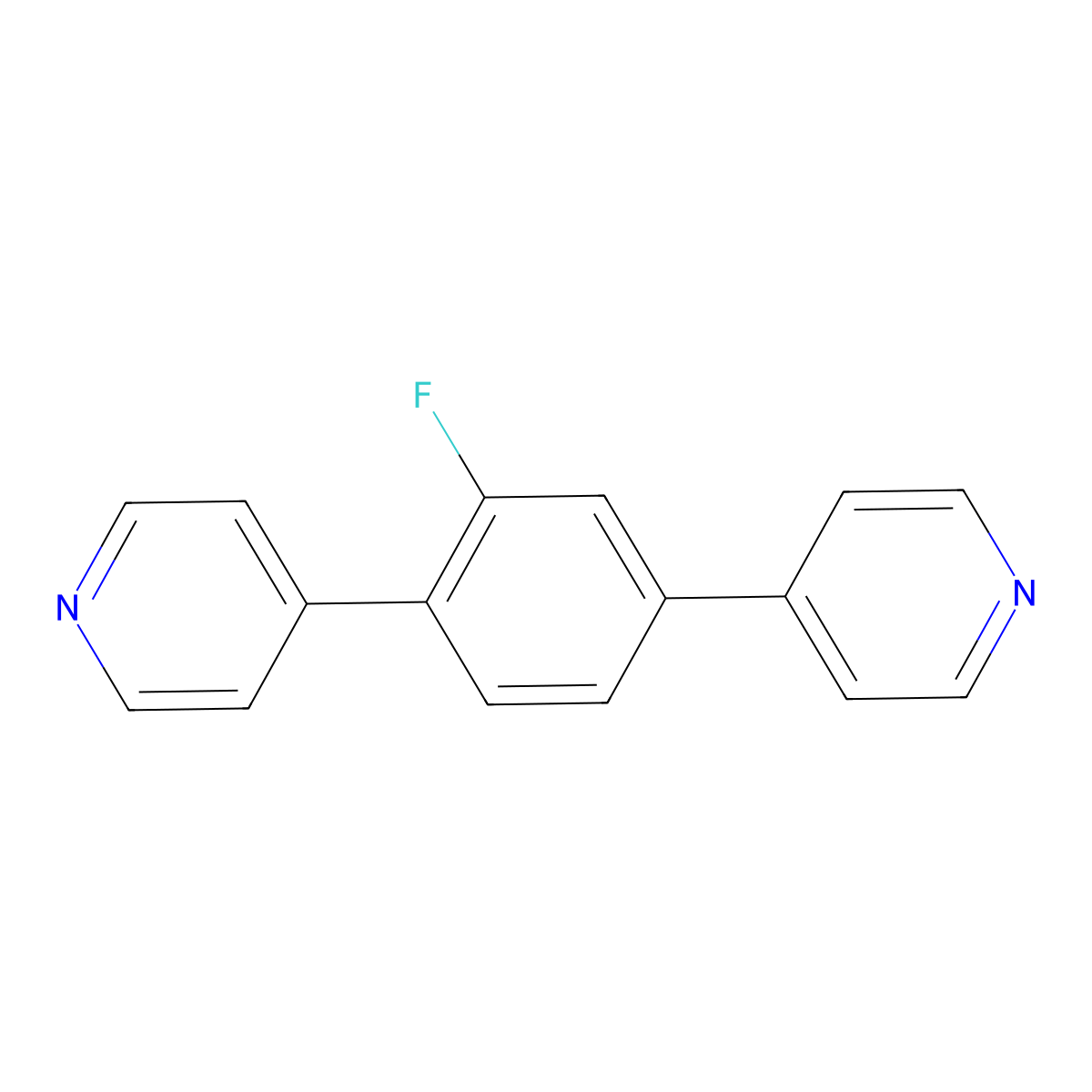 4,4'-(2-Fluoro-1,4-phenylene)dipyridine molecular structure, CAS 1429342-58-4