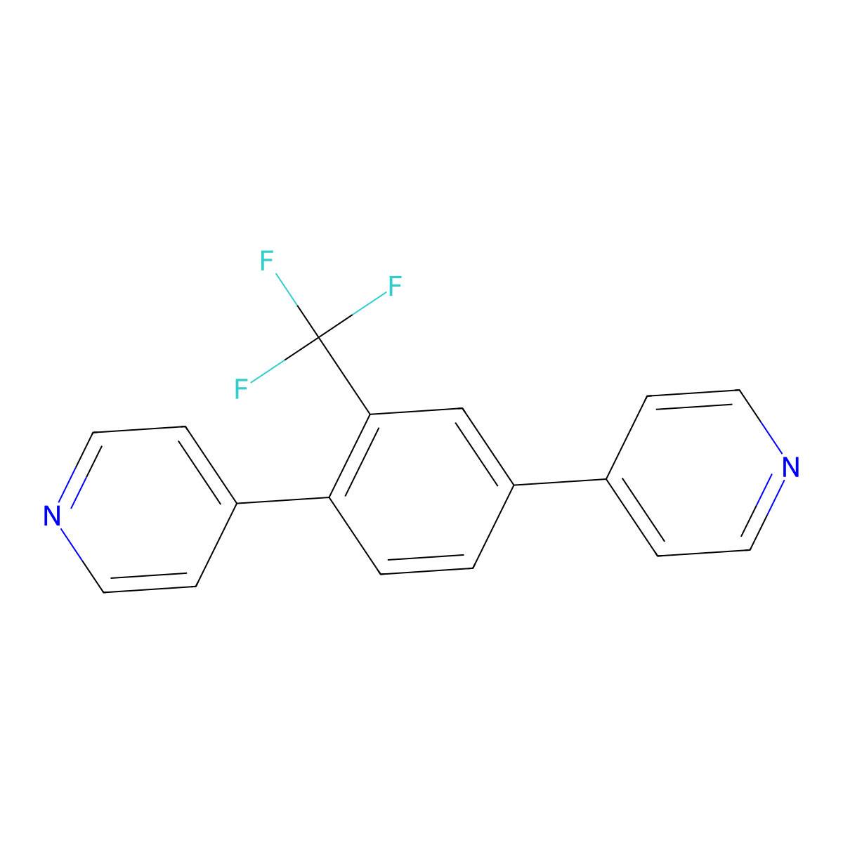 4,4'-(2-(Trifluoromethyl)-1,4-phenylene)dipyridine molecular structure, CAS 1429342-61-9