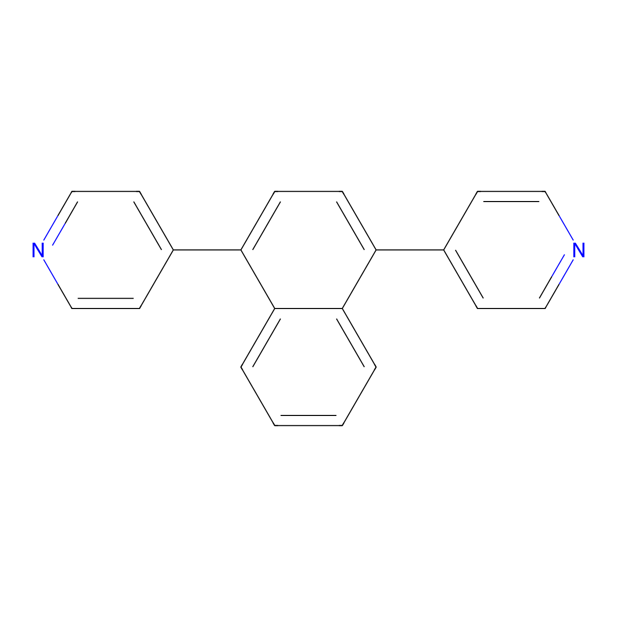 1,4-Di(pyridin-4-yl)naphthalene molecular structure, CAS 1429342-63-1