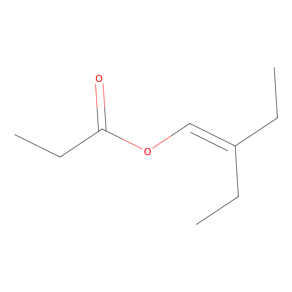 2-Ethyl-1-buten-1-yl Propionate molecular structure, CAS 142935-43-1