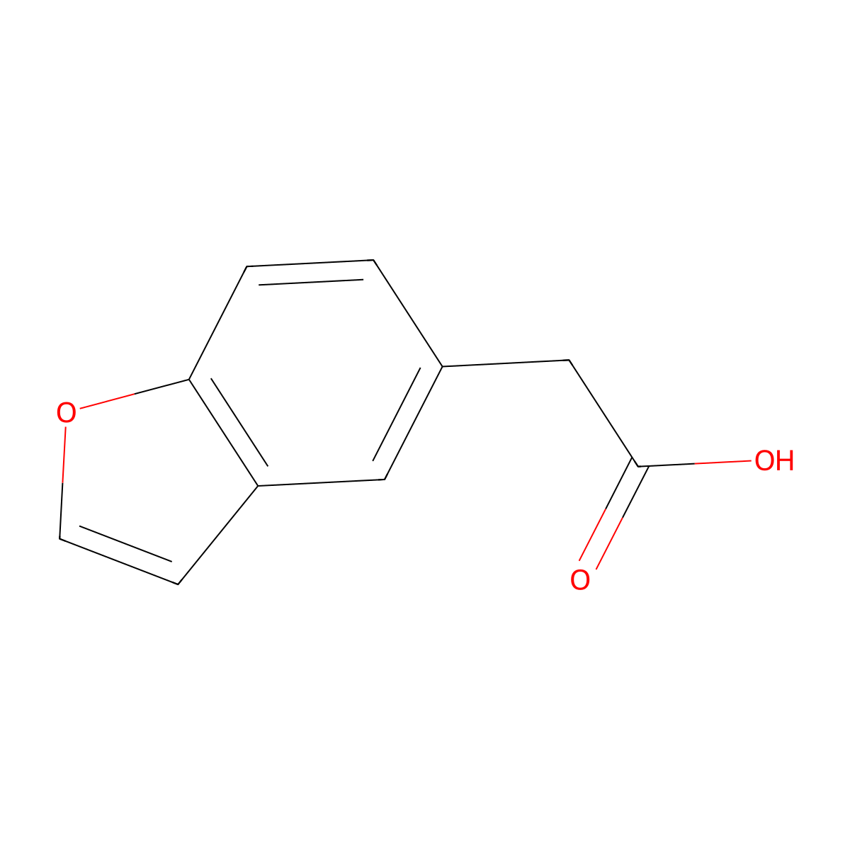 5-Benzofuranacetic acid molecular structure, CAS 142935-60-2
