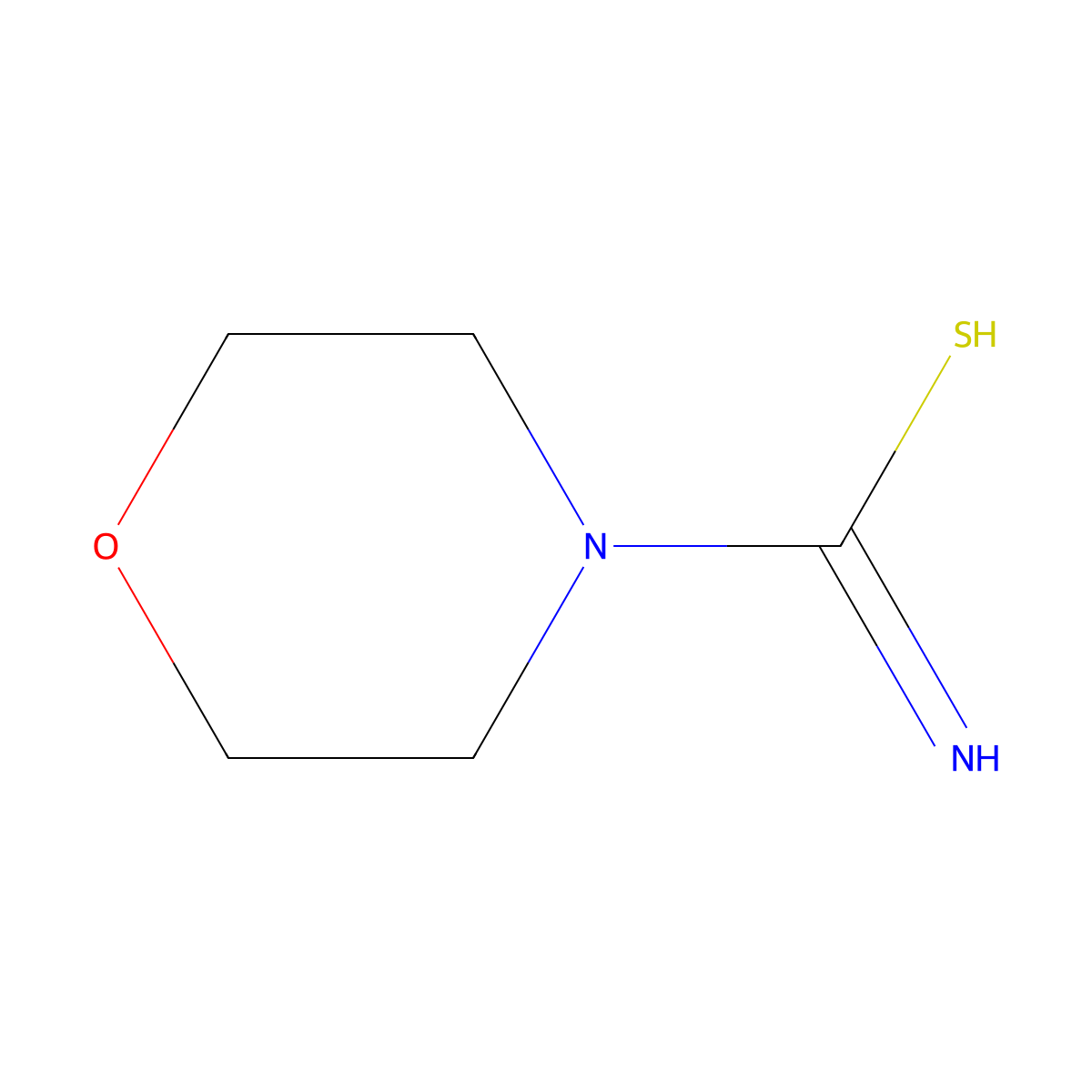 morpholine-4-carboximidothioic acid molecular structure, CAS 14294-10-1