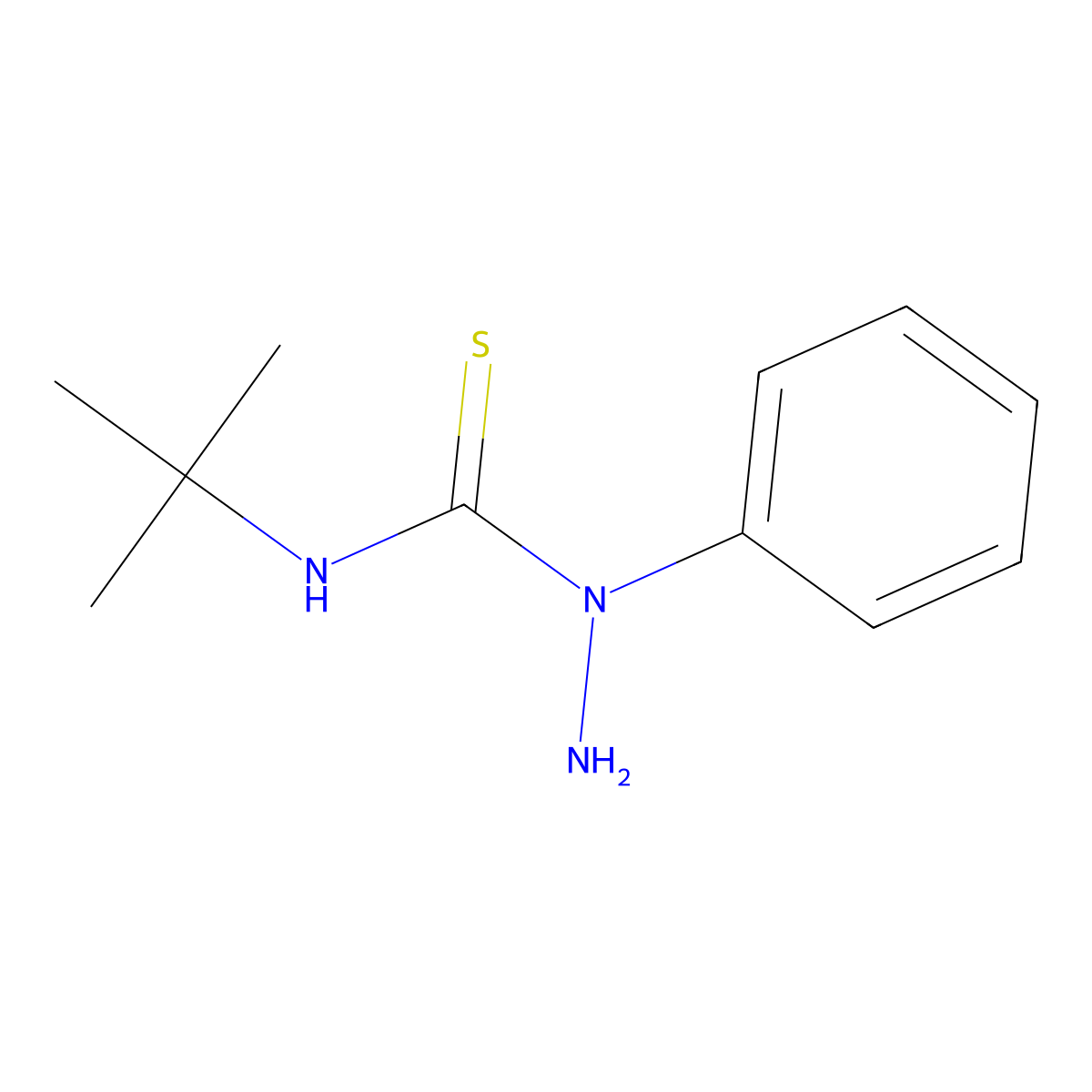 N-(tert-Butyl)-1-phenylhydrazinecarbothioamide molecular structure, CAS 14294-28-1