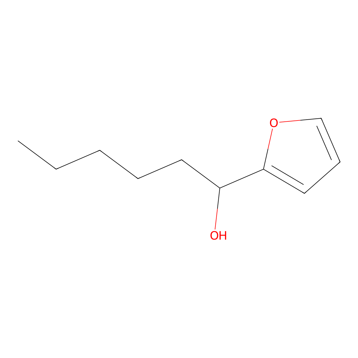 2-Furanmethanol, alpha-pentyl- molecular structure, CAS 14294-62-3