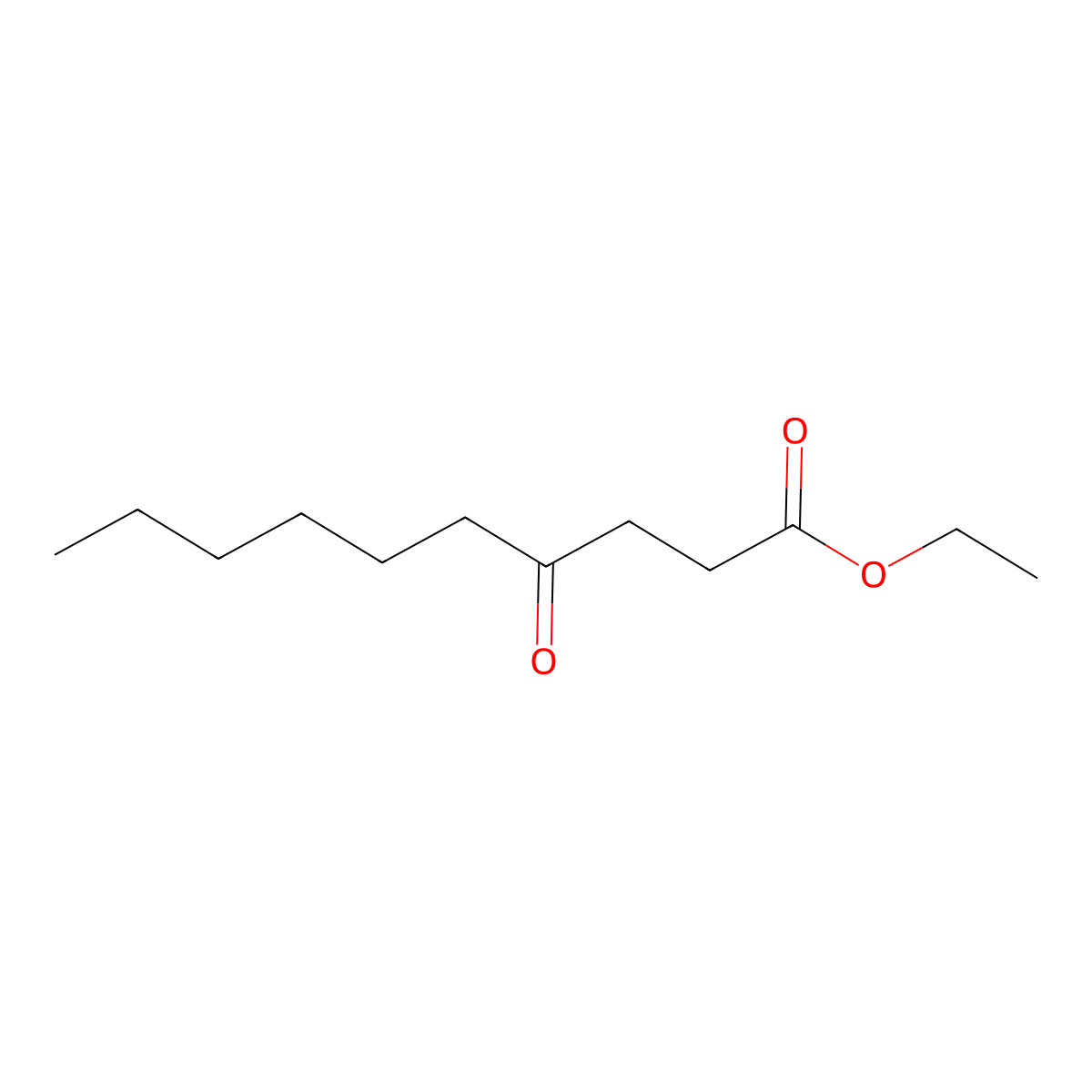 Ethyl 4-oxodecanoate molecular structure, CAS 14294-63-4