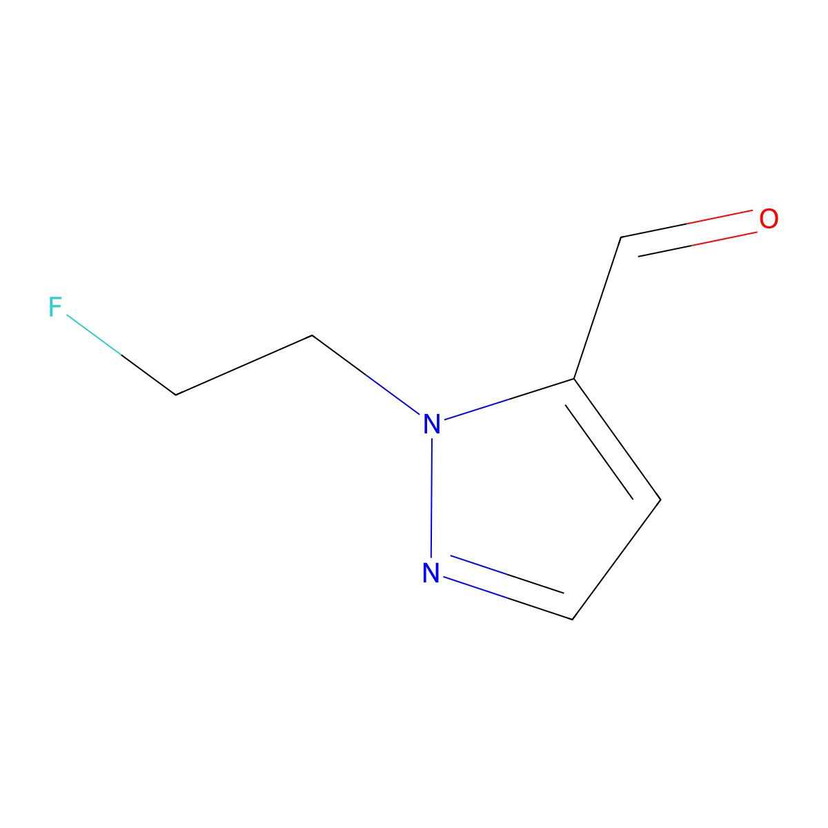 1-(2-Fluoroethyl)-1H-pyrazole-5-carbaldehyde molecular structure, CAS 1429417-53-7