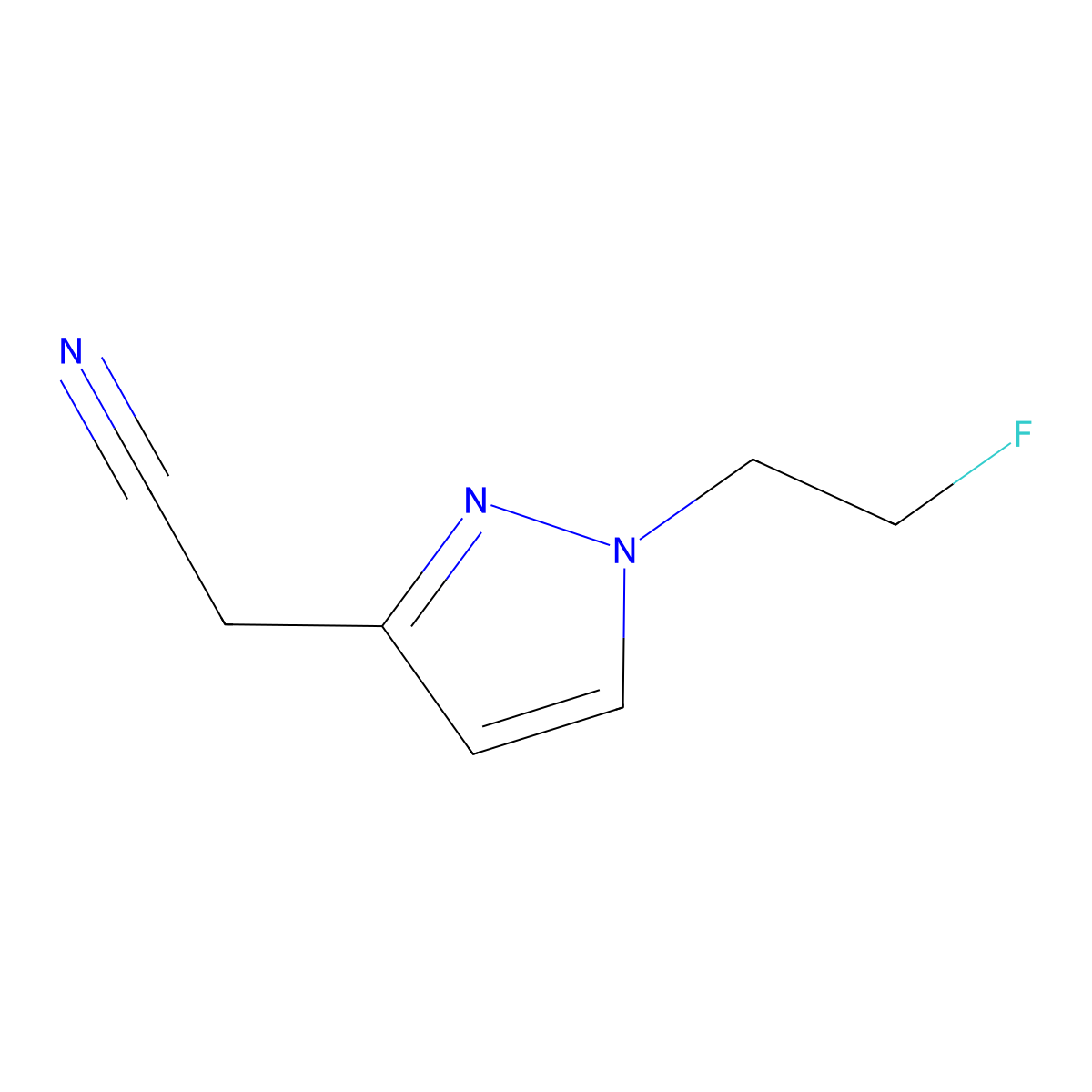 [1-(2-Fluoro-ethyl)-1H-pyrazol-3-yl]-acetonitrile molecular structure, CAS 1429417-56-0