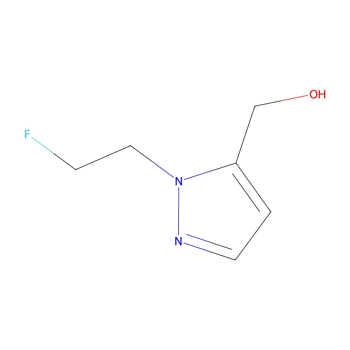 [1-(2-fluoroethyl)-1H-pyrazol-5-yl]methanol molecular structure, CAS 1429417-57-1