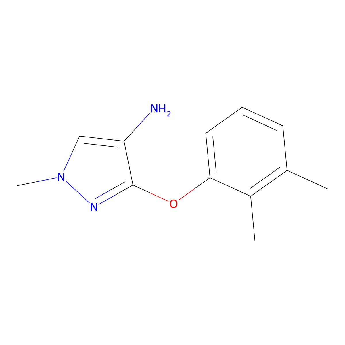 3-(2,3-Dimethylphenoxy)-1-methyl-1H-pyrazol-4-amine molecular structure, CAS 1429418-20-1