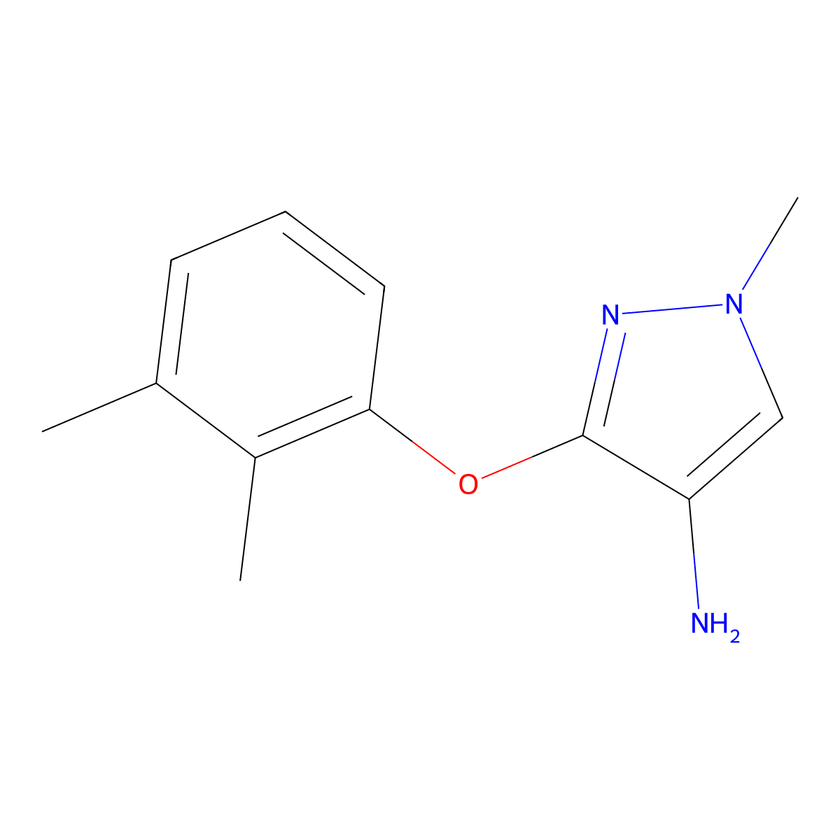 3-(2,3-Dimethylphenoxy)-1-methyl-1H-pyrazol-4-amine molecular structure, CAS 1429418-20-1