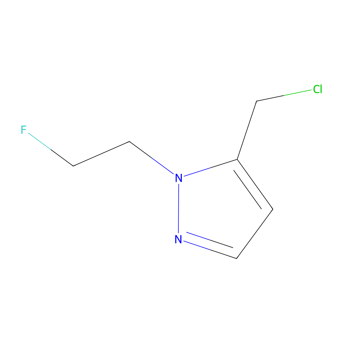 5-(Chloromethyl)-1-(2-fluoroethyl)-1H-pyrazole molecular structure, CAS 1429418-42-7
