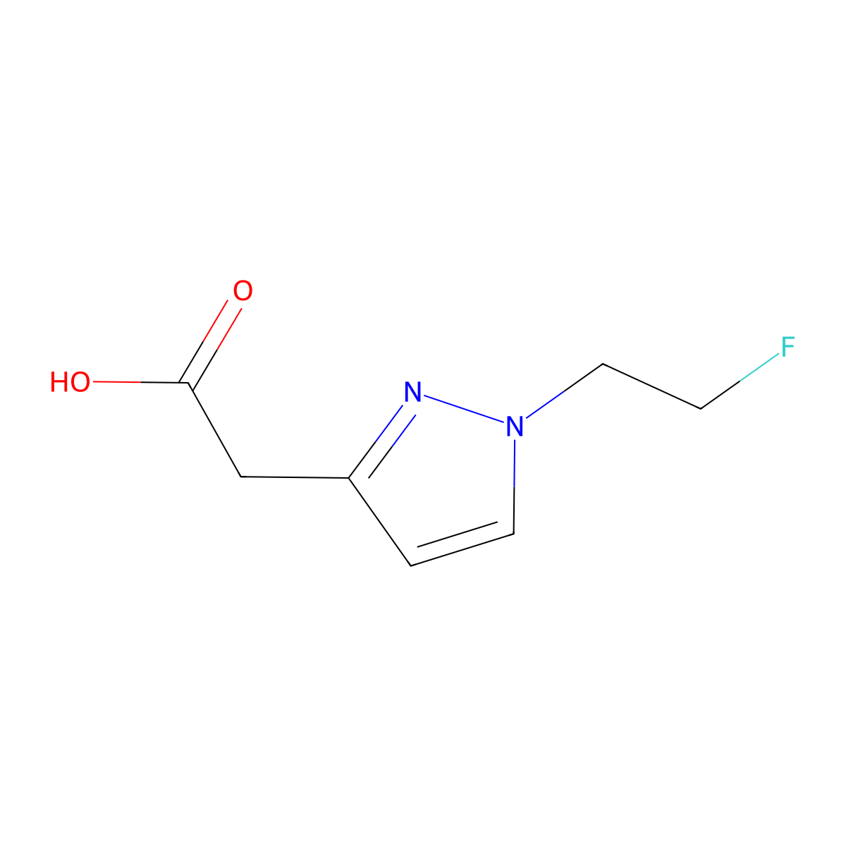 [1-(2-fluoroethyl)-1H-pyrazol-3-yl]acetic acid molecular structure, CAS 1429418-69-8