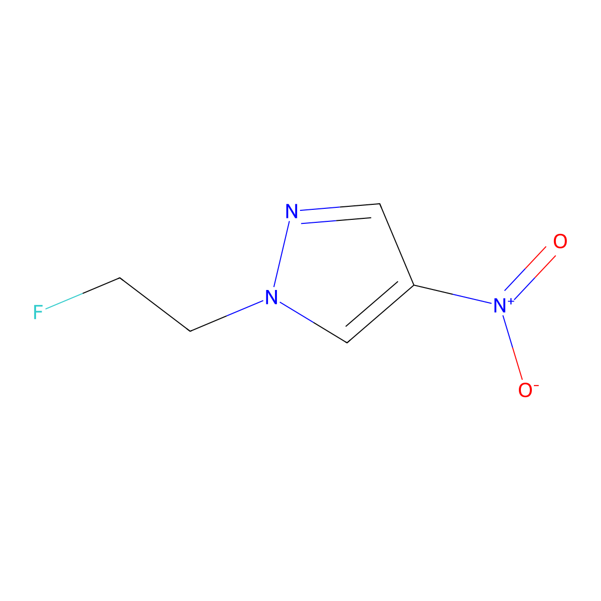 1-(2-fluoroethyl)-4-nitro-1H-pyrazole molecular structure, CAS 1429418-88-1