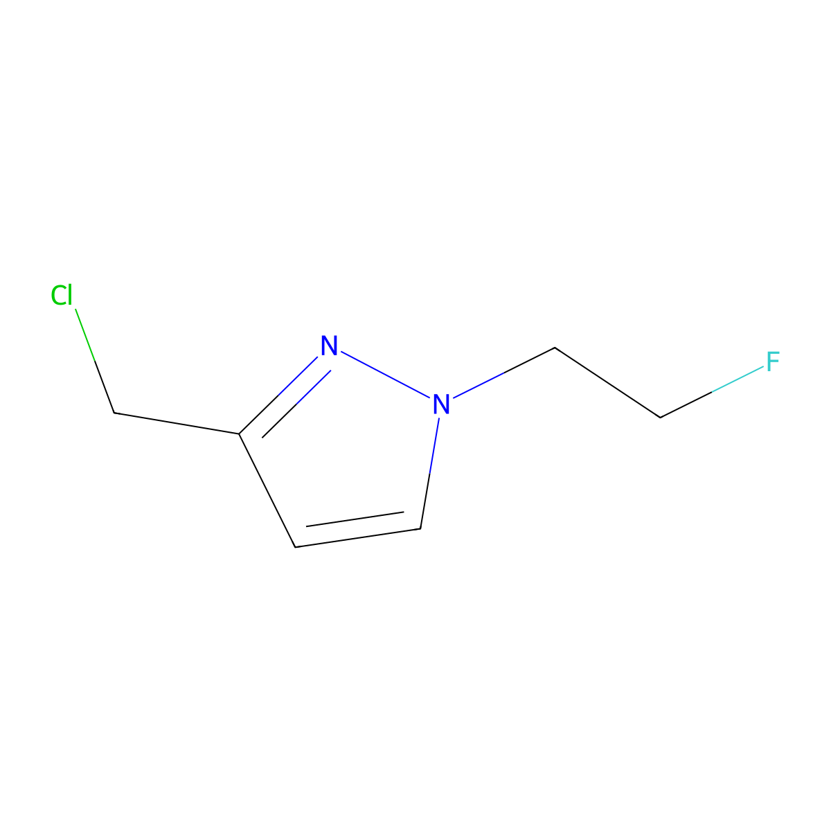 3-(Chloromethyl)-1-(2-fluoroethyl)-1H-pyrazole molecular structure, CAS 1429418-90-5