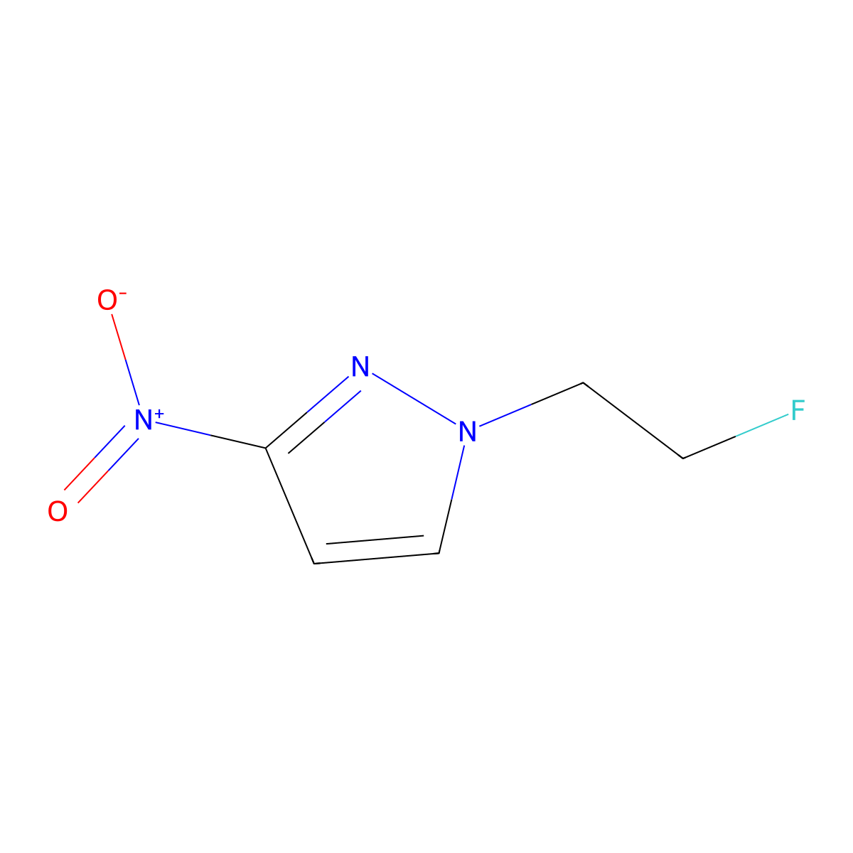1-(2-fluoroethyl)-3-nitro-1H-pyrazole molecular structure, CAS 1429419-08-8