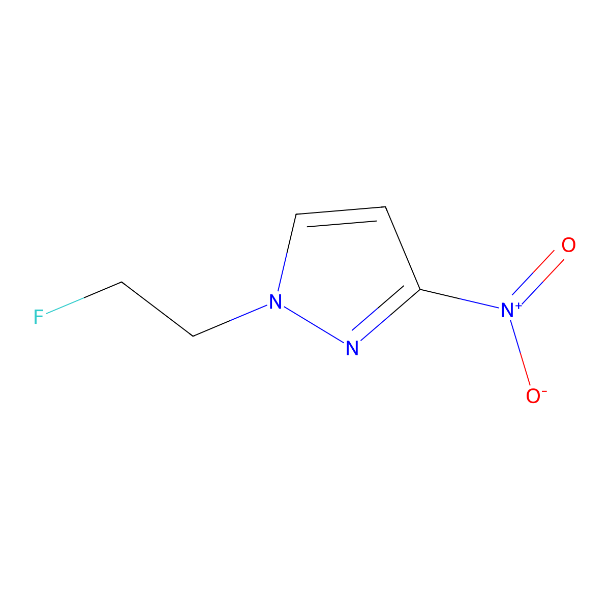 1-(2-fluoroethyl)-3-nitro-1H-pyrazole molecular structure, CAS 1429419-08-8