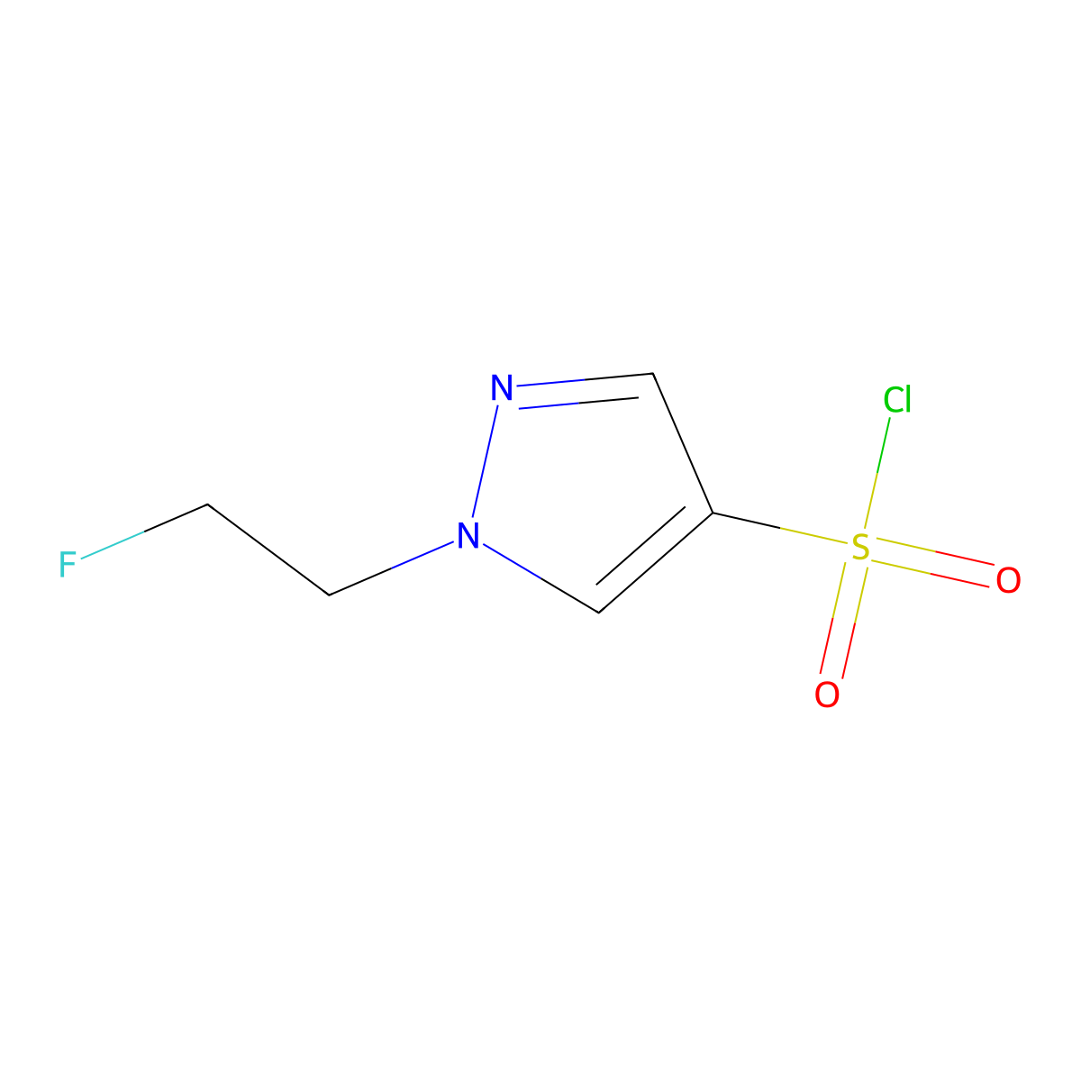 1-(2-fluoroethyl)-1H-pyrazole-4-sulfonyl chloride molecular structure, CAS 1429419-55-5