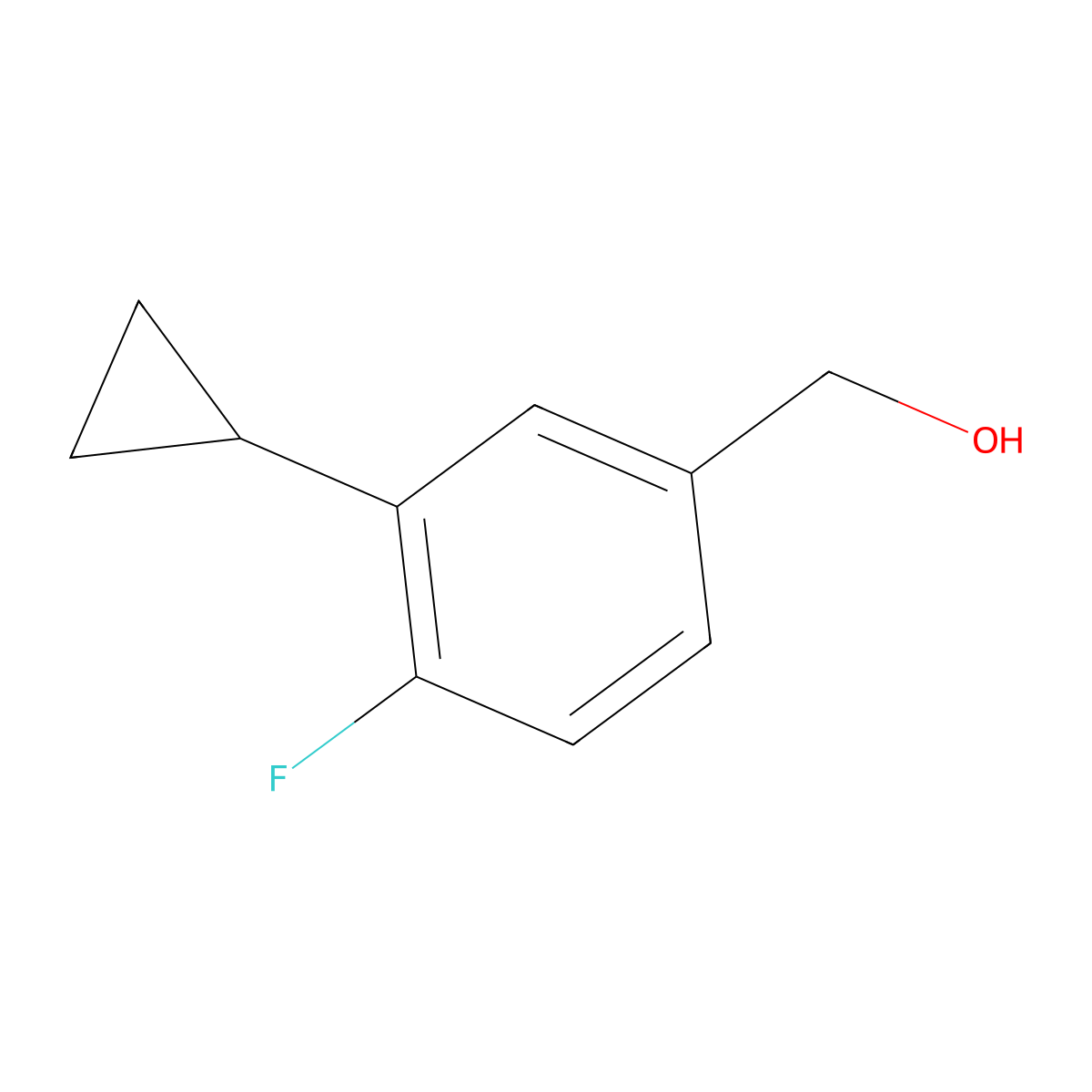 (3-Cyclopropyl-4-fluorophenyl)methanol molecular structure, CAS 1429421-88-4