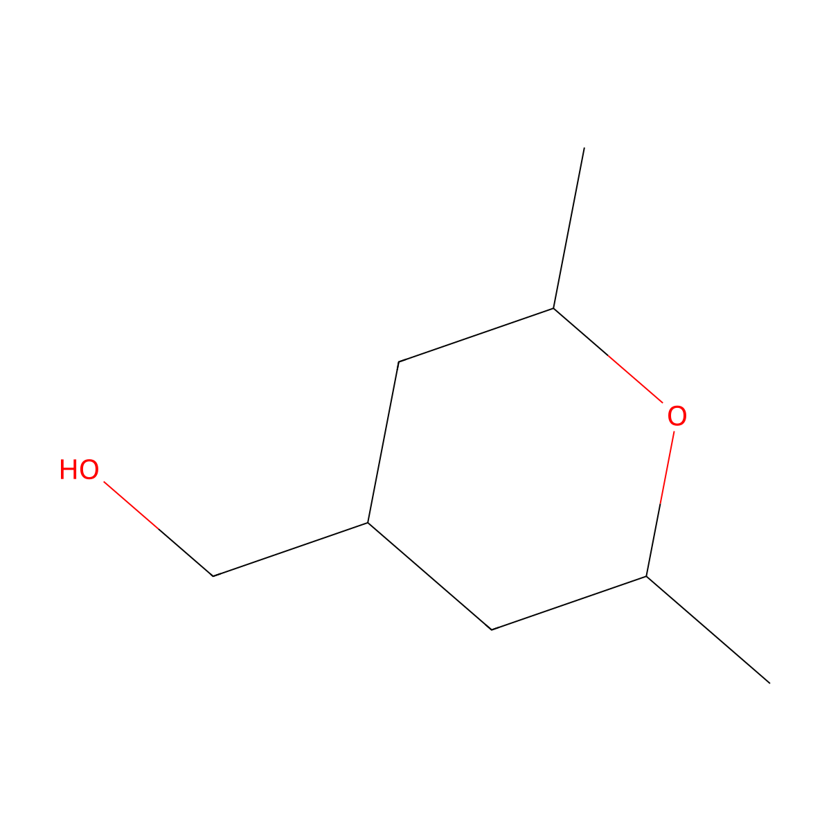 (2,6-Dimethyloxan-4-yl)methanol molecular structure, CAS 1429422-24-1